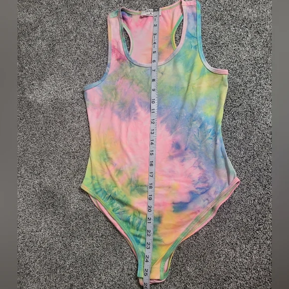 Zenana Tie Dye Bodysuit Size Small - Picture 5 of 9